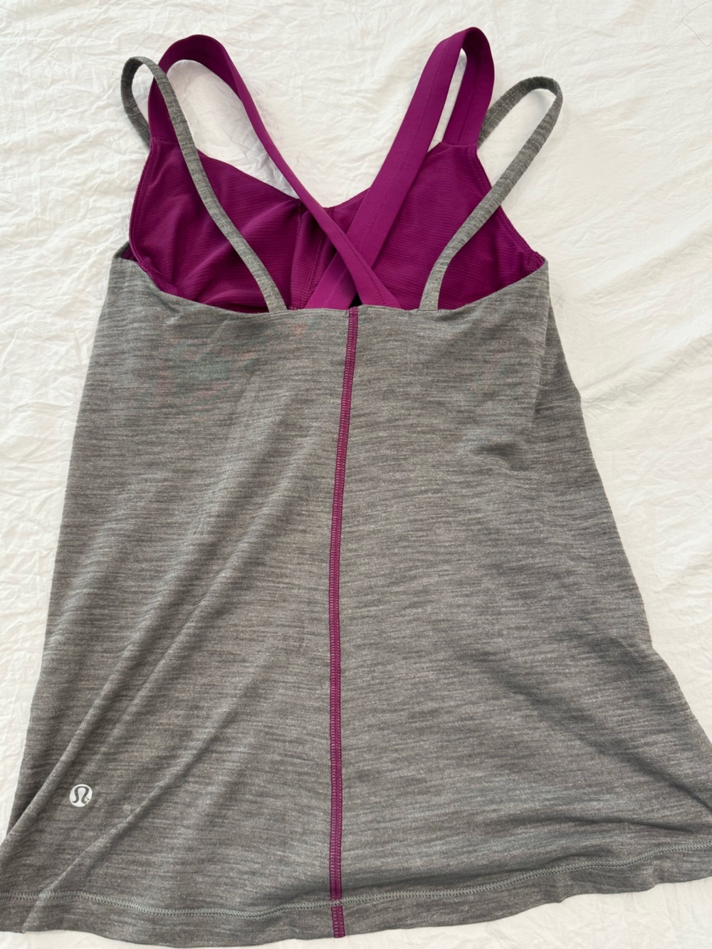 Lululemon Heather Active Tank with Magenta Accents